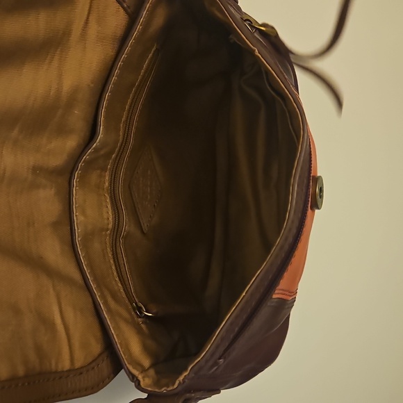 FOSSIL Multi-color Colorblock Leather Crossbody Messenger Mini Bag - Picture 8 of 14